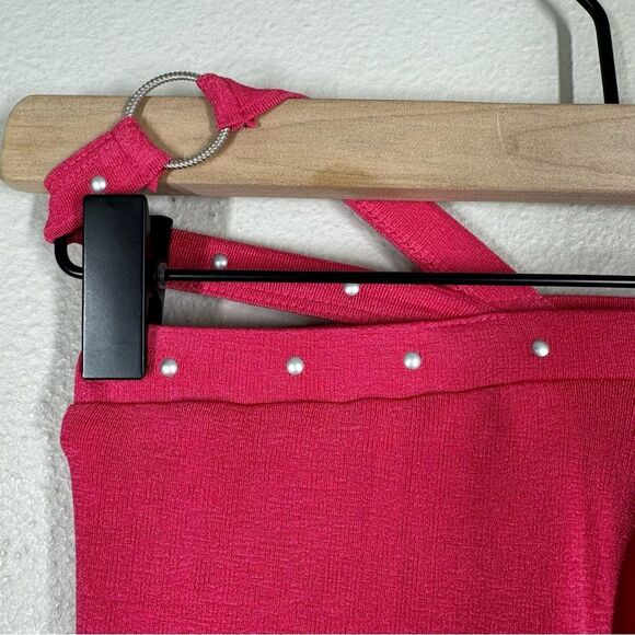 I.AM.GIA Violet Hot Pink Flare Pants Studded Cut Out Party Women’s Size XXS - Picture 7 of 9